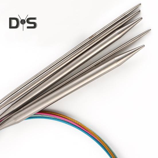 Вязальные спицы с эластичной веревкой, круговые спицы с размерами ММ, американские круглые спицы из нержавеющей стали для вязания своими руками, проекты ручной работы