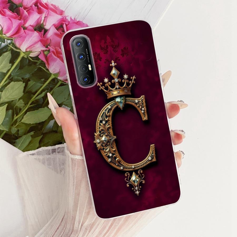 Чехол для OPPO Reno3 Pro 4G с силиконовой защитной задней крышкой с начальной буквой Для OPPO Reno 3Pro 5G Чехол Reno3 Pro Телефон Funda