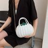 Zipper Pumpkin Shoulder Bag PU Leather Crossbody Tote Bag Adjustable Candy Treat Bag  Gift