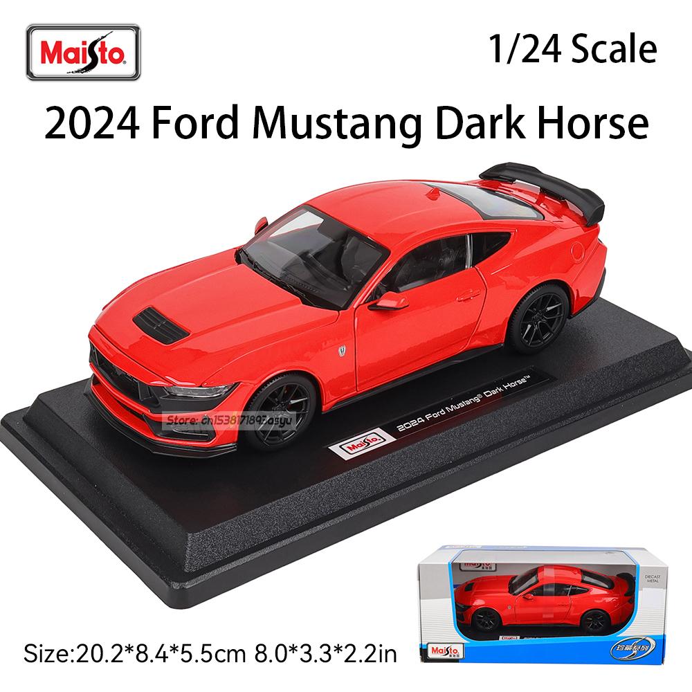 Майсто 1:24 2024 Ford Mustang Dark Horse литой автомобильный модельный ремесленный декор коллекция игрушечные инструменты подарочные модели