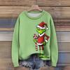Long Sleeve Pullover Sweaters For Women O Neck Casual Cute Printing Knit Oversized Sweater