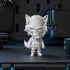 Игровая Фигурка Декор 3D Печатный Красный Волк Брелок, Сила Фигурка Действия Подвеска, Персонаж Коллекционный Брелок с Детализированной Лепкой, Милый