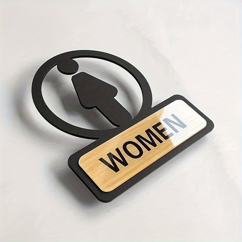 1pc Creative Wooden Toilet Sign Men's and Women's Restroom Sign Suitable for Bedroom, Living Room, Office, Cafe, Bar Sign