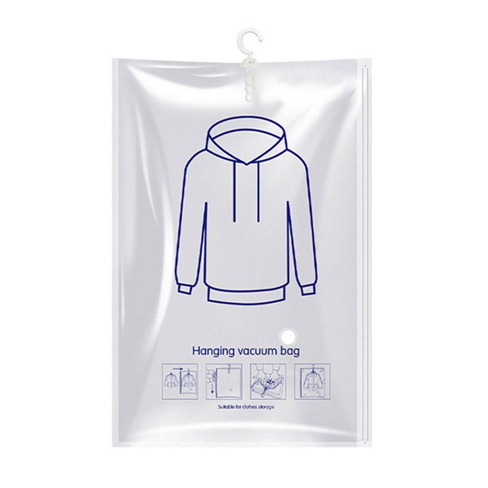 Transparent Hanging Vacuum Storage Bags Hang Hook Clothing Dustproof Cover Clothes