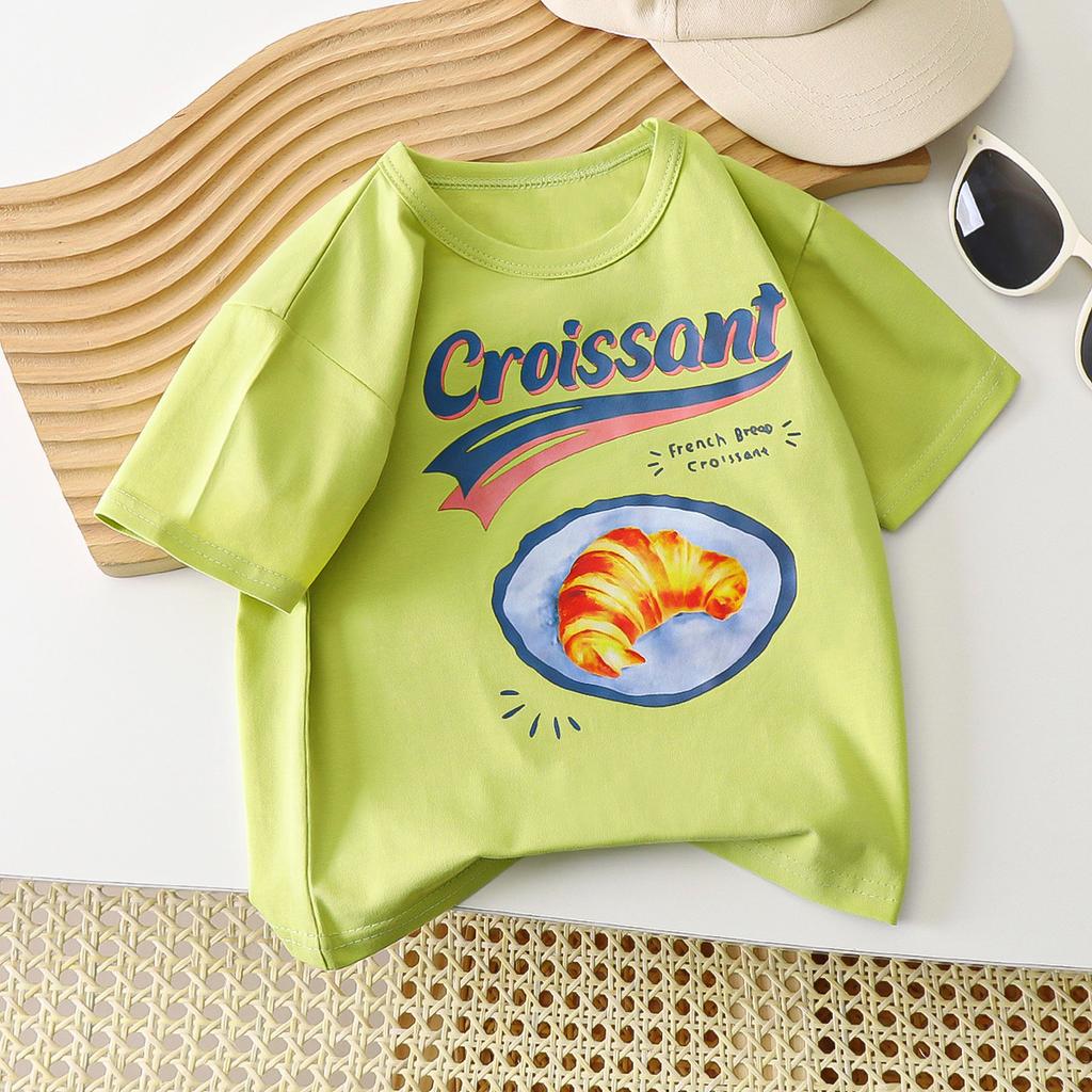 Детская футболка из чистого хлопка, новая летняя одежда для девочек с короткими рукавами, тонкая хлопковая одежда Odell, летняя детская одежда