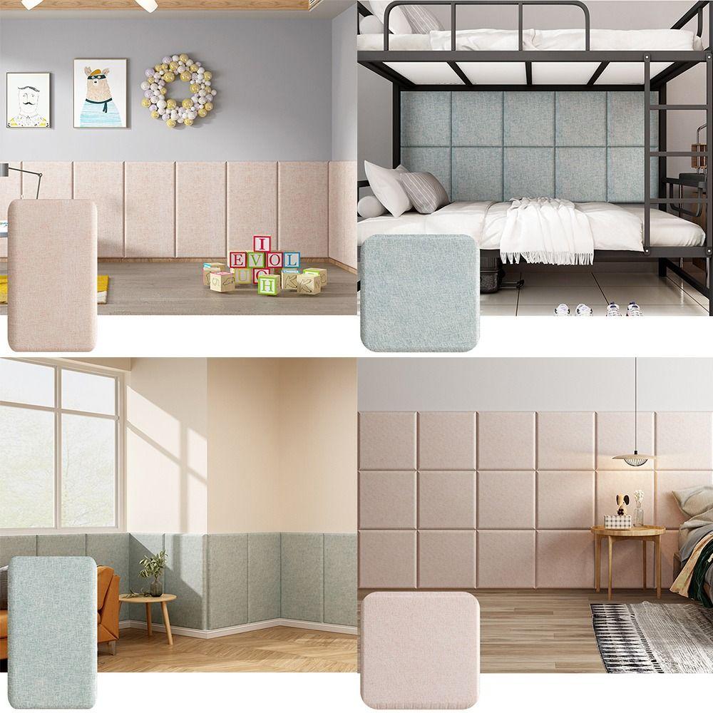 Thicken Tatami Self-adhesive Wall Mat Self-adhesive Anti-collision Wall Pad  Home Decor