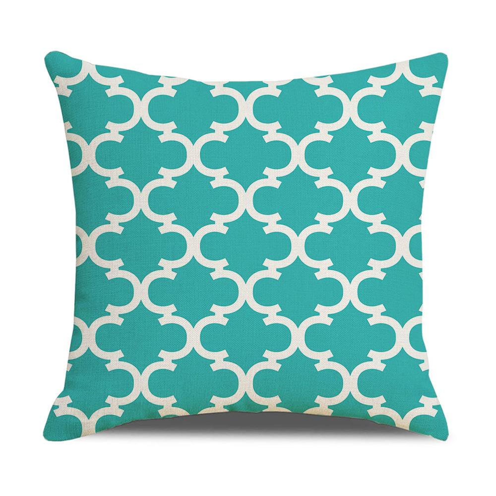 Скандинавская декоративная подушка с геометрическим рисунком, чехол для диванной подушки, современный домашний декор, квадратная наволочка, наволочка из персиковой кожи