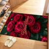 Rose Personalized Text Floor Rug Office Rug Suitable for Dining Room Hallway Kitchen Decorate room Anti-slip Rug Decorate Offices Gift for Festivals
