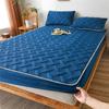 Quilted Bed Mattress Cover Thicken Bed Fitted Sheet Skin-friendly Mattress Topper Cover with Elastic Band Bedcover Bedcloth (No Pillowcase)