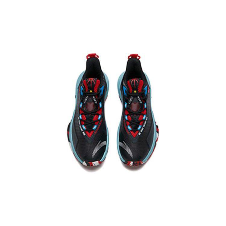 Anta Kids Reverse Scale Comfortable Performance Wear Resistant Mid-Top Basketball Shoes Kids Basketball Shoes Black Gray Red 312231117-8