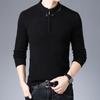 Autumn and Winter New Solid Color Men's Sweater Cardigan Button Lapel Sweater Men's One Piece