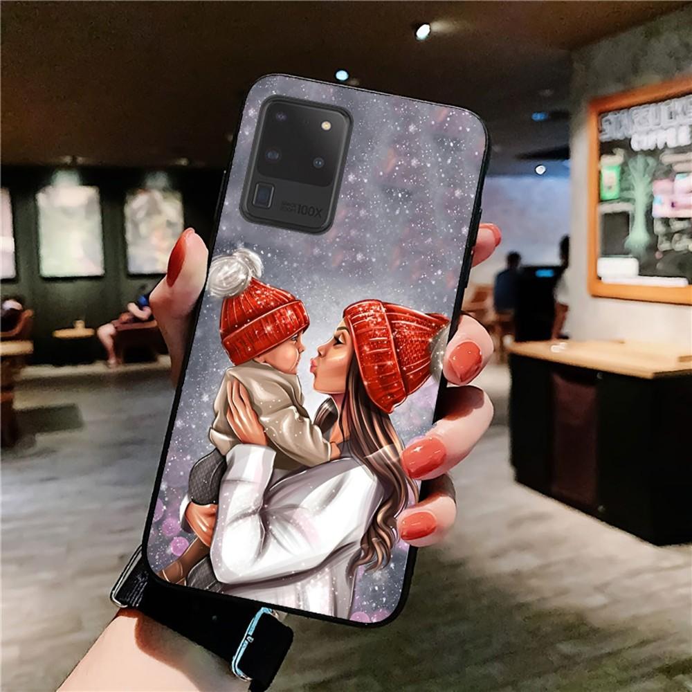 Mama baby Ультратонкий чехол для телефона из ТПУ для iPhone 6-16ProMax/SamsungS7-S24Ultra/Redmi13TPro - ударопрочный, устойчивый к царапинам, рельефный чехол для камеры