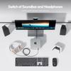 PULWTOP 9 в 1 USB C-концентратор для Mac Mini M4 Pro 2024 Аксессуары для расширения емкости с PCIe SSD 1 x HDMI 4K 3 x 1 x Аудио 1 x к 1 x Слот для карты не M4/