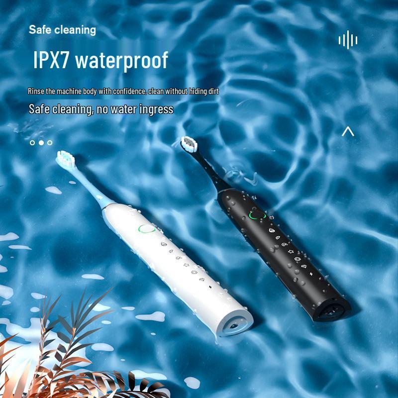 Перезаряжаемая ультразвуковая электрическая зубная щетка с мягкой щетиной для взрослых и детей