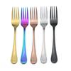 1Pc Stainless Steel Mirror Polished Dinner Fork Fruit Forks Korea Dessert Fork With Long Handle Gold Fork