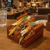 Thickened Walnut Sushi Rack Japanese Style Urchin Holder Sushi RackU-shaped Sushi Rack  Home