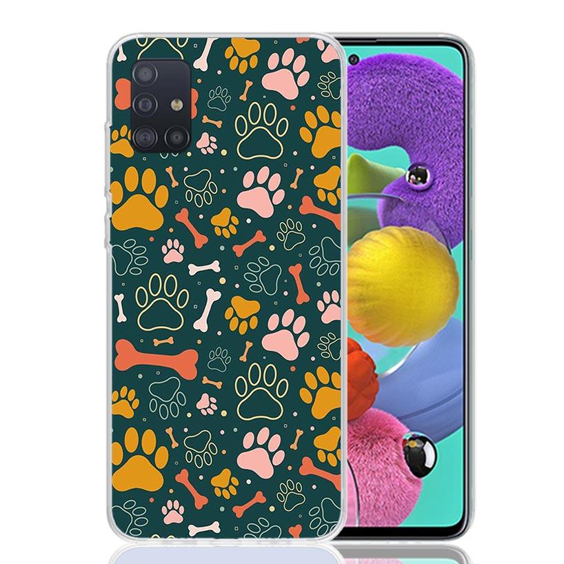 Мультяшные милые собачьи лапки для Samsung Galaxy A52S A42 A32 A22 A12 A02S A51 A50S Чехол для телефона A41 A31 A21S A30S A20S A20E A70 A71 A40 A