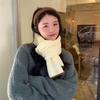 Korean Style Simple and Fashionable Knitted Scarf for Women In Winter To Keep Warm and Prevent Cold Versatile Student Casual Woolen Scarf for Travel