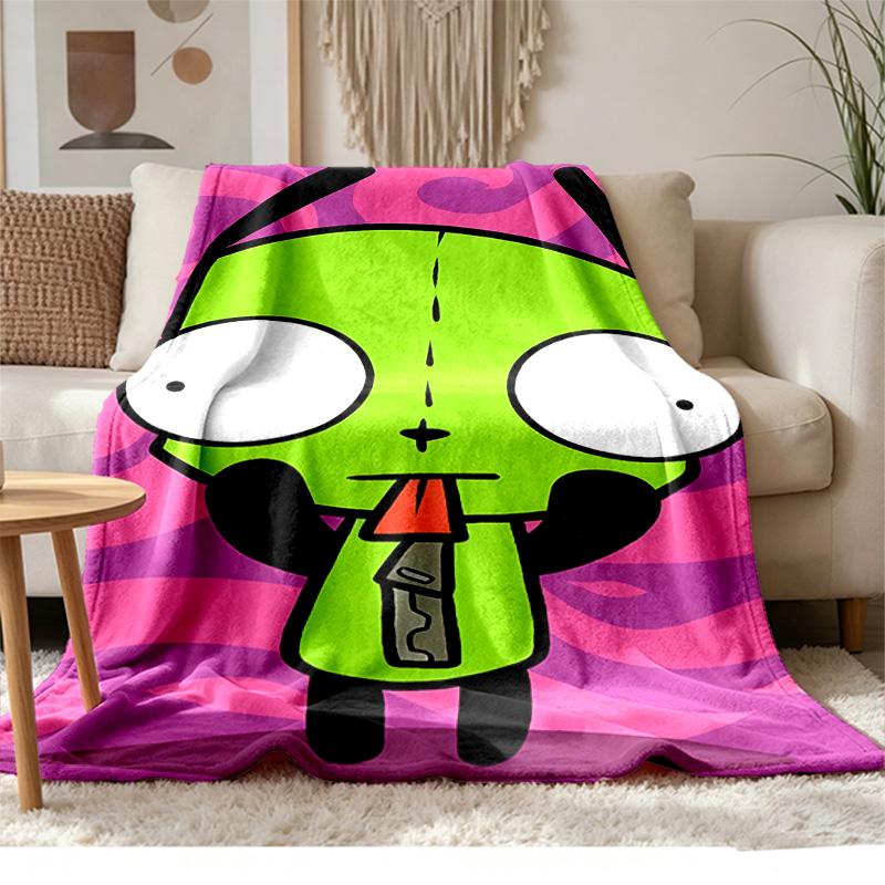 invader zim Soft and comfortable flannel Suitable for sofas living rooms outdoor camping travel and also makes a great anniversary gif