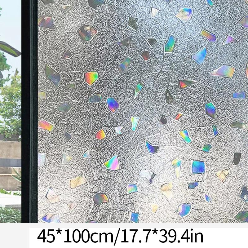 Пленка для защиты окон, радужная статическая пленка для витражей, самоклеящаяся пленка для окон, матирующая оконная пленка для дома