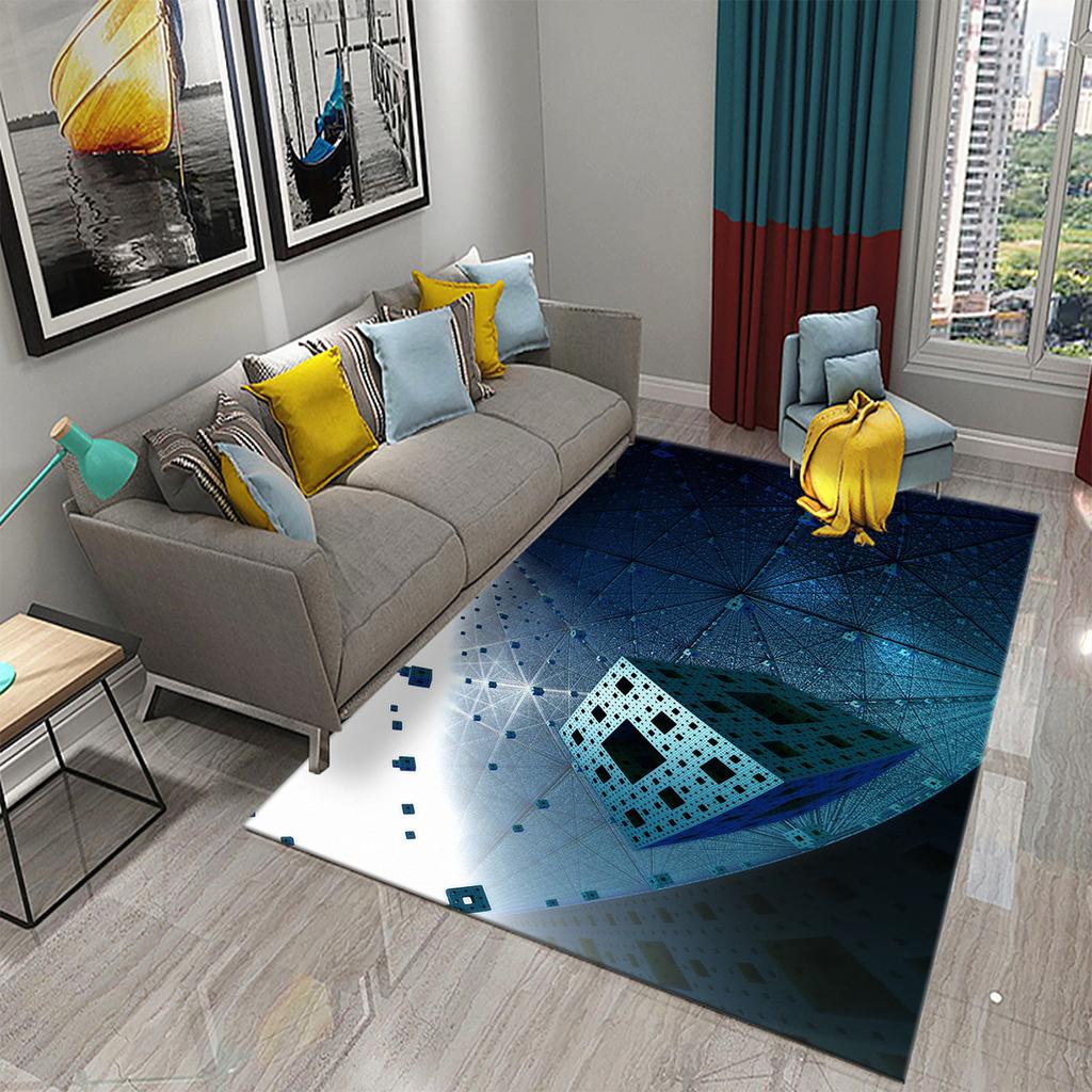 Ковер с радужной геометрией, красочный ковер для взрослых-подростков, современные абстрактные геометрические художественные коврики, декор для спальни, гостиной, напольный коврик