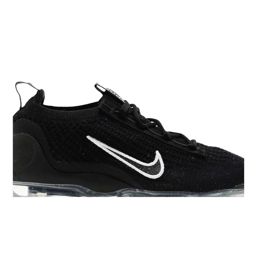 Nike Женские Air VaporMax 2021 Flyknit 'Черный с крапинками' (женские размеры) Черные / Металлический серебристый / Белые кроссовки для бега DC4112 002