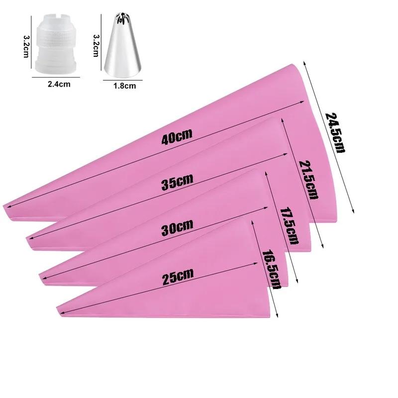 Cream Nozzles Pastry Tools Accessories For Cake Decorating Tools Reusable Pastry Bag Kitchen Bakery Confectionery Equipment