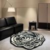 Modern Fresh Irregular Flower Carpets for Living Room Sofas Decoration Bedroom Round Carpet Bedside Art Floor Mats Area Rugs