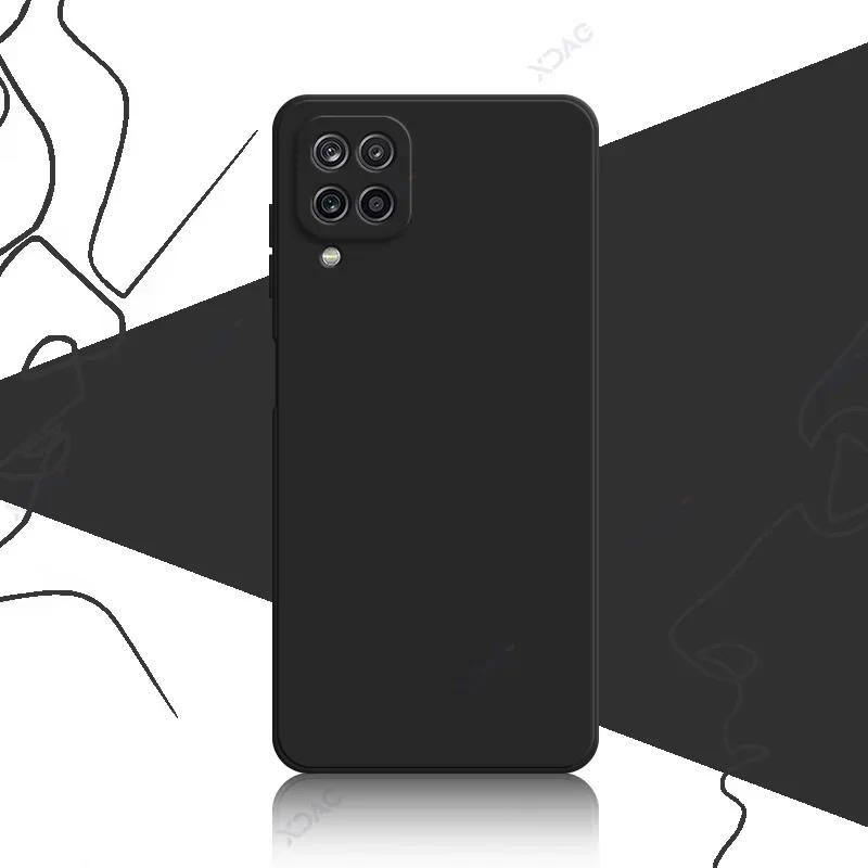 Модный чехол для телефона Samsung Galaxy A12 A22 4G 5G SamsungA12 SamsungA22 квадратный жидкий силиконовый мягкий задний чехол-щиток