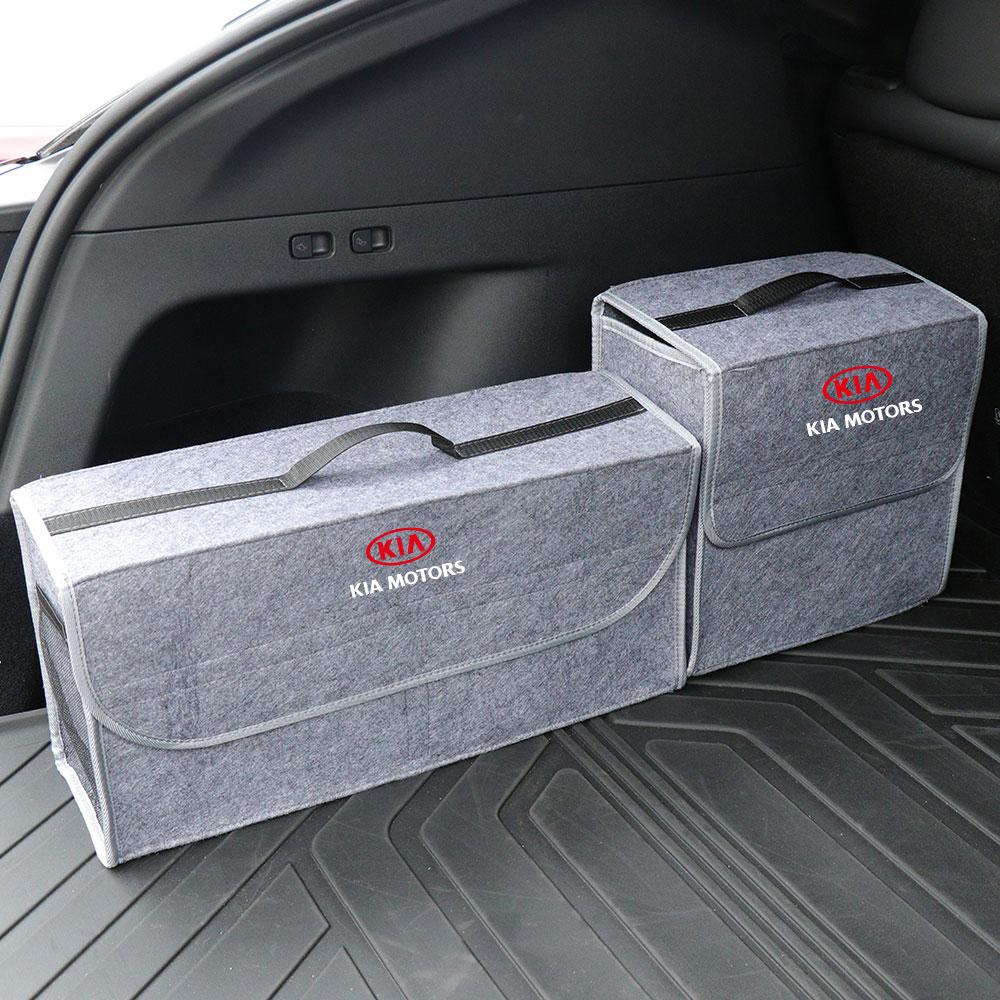 Large Capacity Car Trunk Storage Bag Soft Felt Organizer Box Accessories For KIA Sportage Picanto Rio Ceed Cerato Soul Sorento MT8
