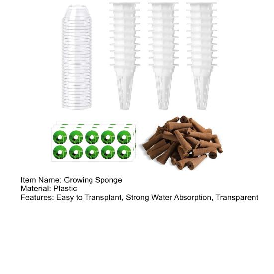 120 шт. комплект для гидропоники для аэросада, гидропоника, садовые аксессуары, включают сменные корзины для выращивания, этикетки для губок для растений