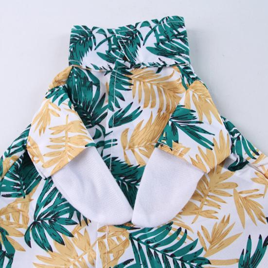 Гавайский костюм утки Лацкан Одежда для питомца Утки Принт тропических листьев Костюм для домашних уток и гусей Вечеринки Пляж Морские прогулки Наряд