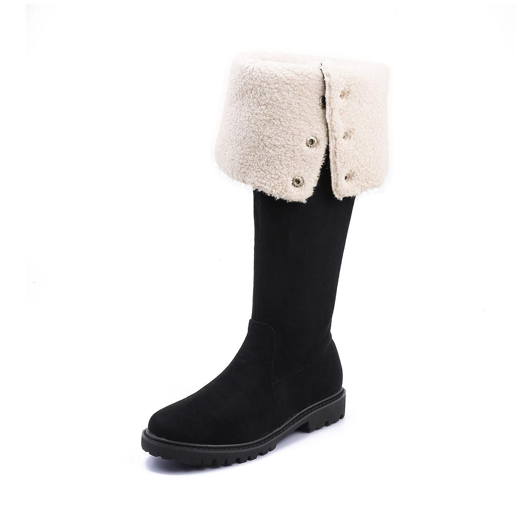Виноградная мать зима новые длинные сноубутсы до колена толстый бархат теплые сапоги 2025 корейская версия удобные на толстой подошве сапоги на платформе