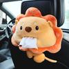 Мультяшный плюшевый автомобильный держатель для салфеток на подлокотник: Милый подвесной диспенсер для бумаги и украшение интерьера
