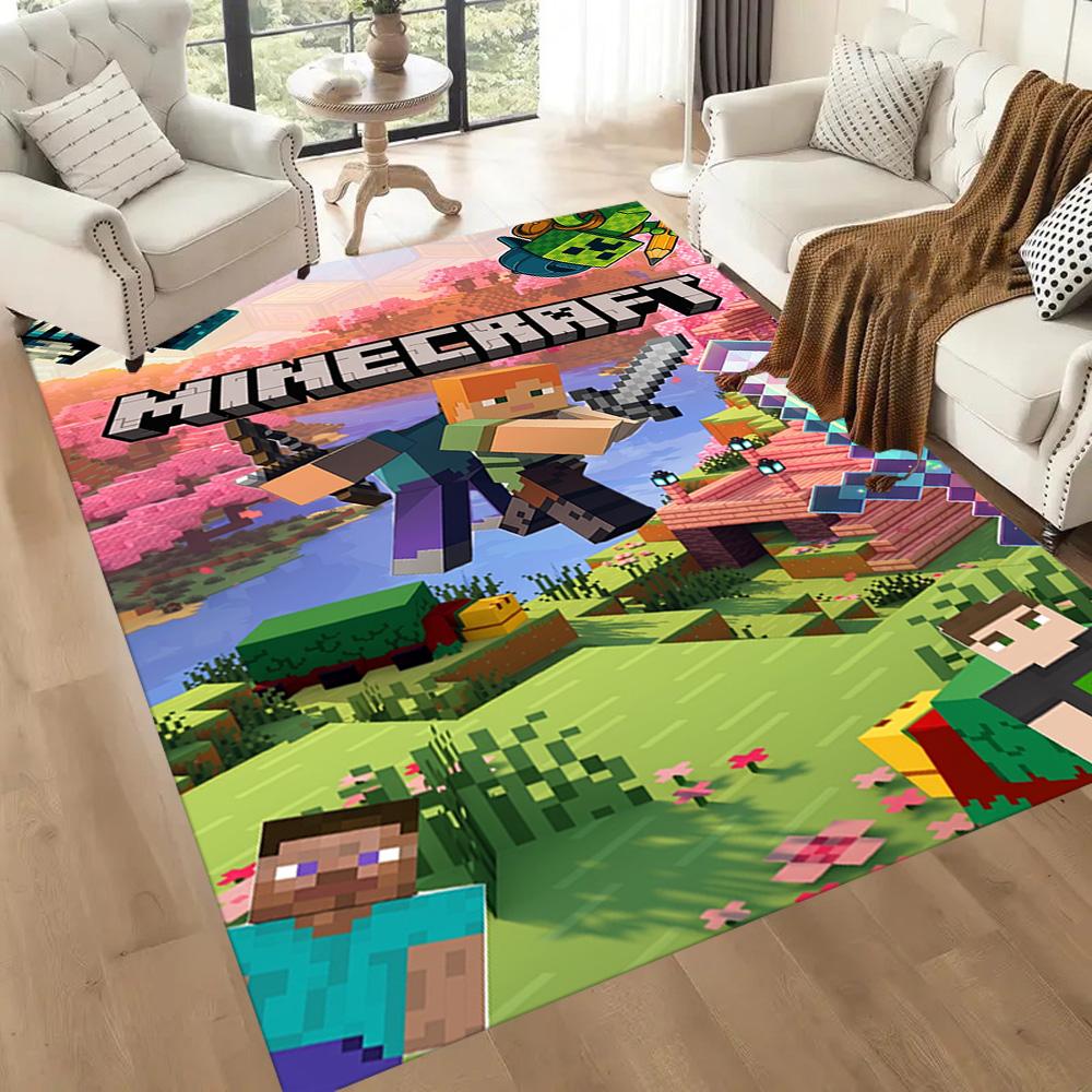 Minecraft 126 Carpet Design for Kitchen Outdoor Game Room Living Rooms Antislip Carpet Office home decor Perfect Gift for Women/Men