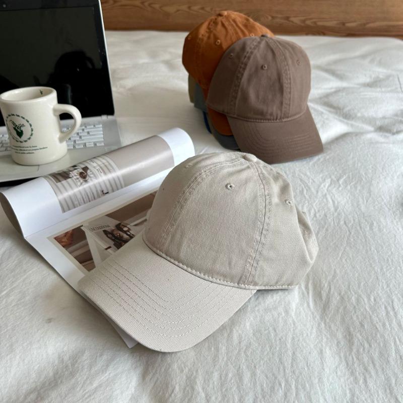 Hat Female Simple Solid Color Casual Versatile Soft Top Baseball Cap Couple Baseball Cap Male Face Small Cap