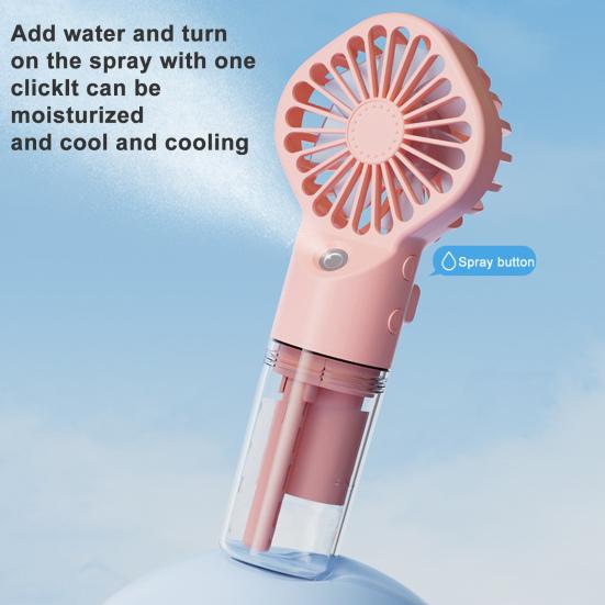 Mini Fan Nano High-Speed 4-Gear Adjustable Water Sprayer 7-Blade Portable Handheld Fan Home
