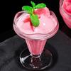 Elegant Ice Cream Cup Transparent Glass Goblet Simple Glass Pudding Cups  Dining Utensils
