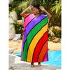 Плюс Размер Пляжный Принт Свободный Халат Для Отдыха Бикини Загар Накидка Для Женщин