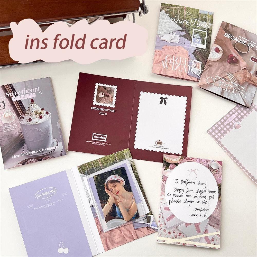 3-дюймовые фотопоздравительные открытки в пасторальном стиле, фотокарточка, подарочная складная открытка