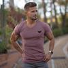 Мужская одежда для спортзала Muscleguys, летняя молодежная трикотажная рубашка, облегающая дышащая футболка с короткими рукавами для бодибилдинга