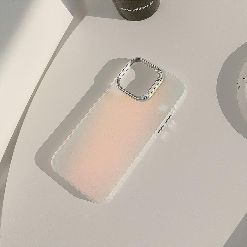 Лазерный градиентный ослепляющий цветной чехол для iPhone 16, подходит для 17 Pro Max, гальванизированный жесткий чехол для Apple 15, высококачественное ощущение для 11, 13