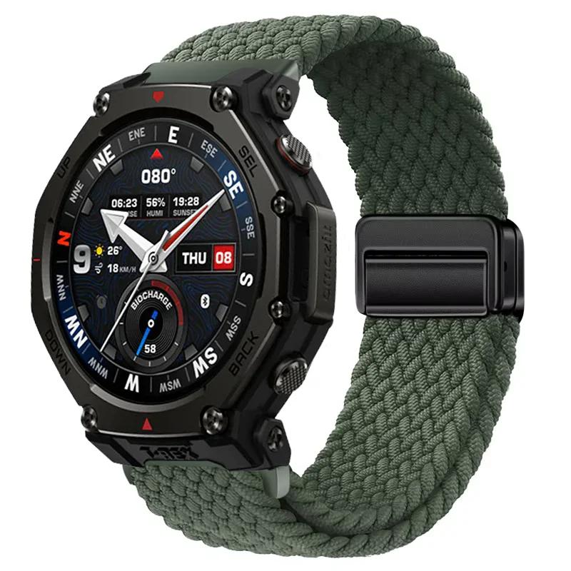 Нейлоновый ремешок 20/22 мм для Amazfit Helio/T-Rex3 Pro 48/44 мм с магнитной застежкой, ремешок для Amazfit Active 2/2 Square/Balance 2