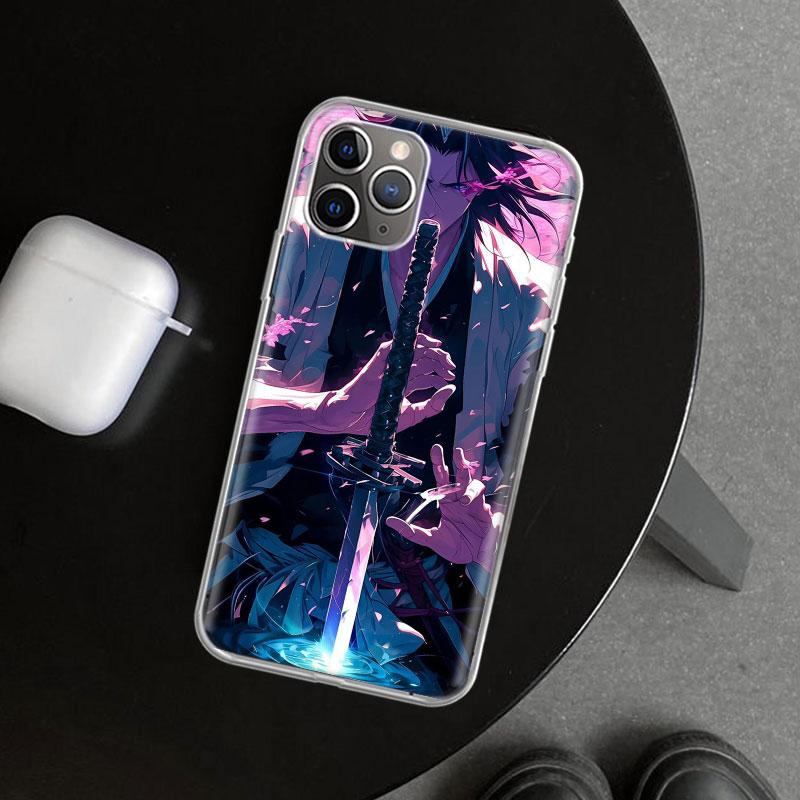 Чехол для телефона Bleach Кучики Бьякуя для iPhone 11 12 13 Mini 14 15 Plus 16 Pro Max 17 Air 7 8 + SE Художественный Индивидуальный Fundas 11