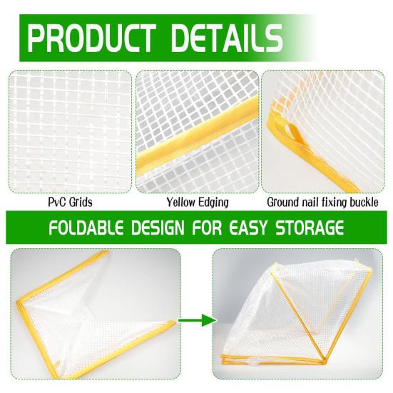 Foldable Plant Tent for Raised Beds Freeze Protection Garden Plants Cover Portable Mini Greenhouse for Protecting Fruit Seedlings Vegetable Rows