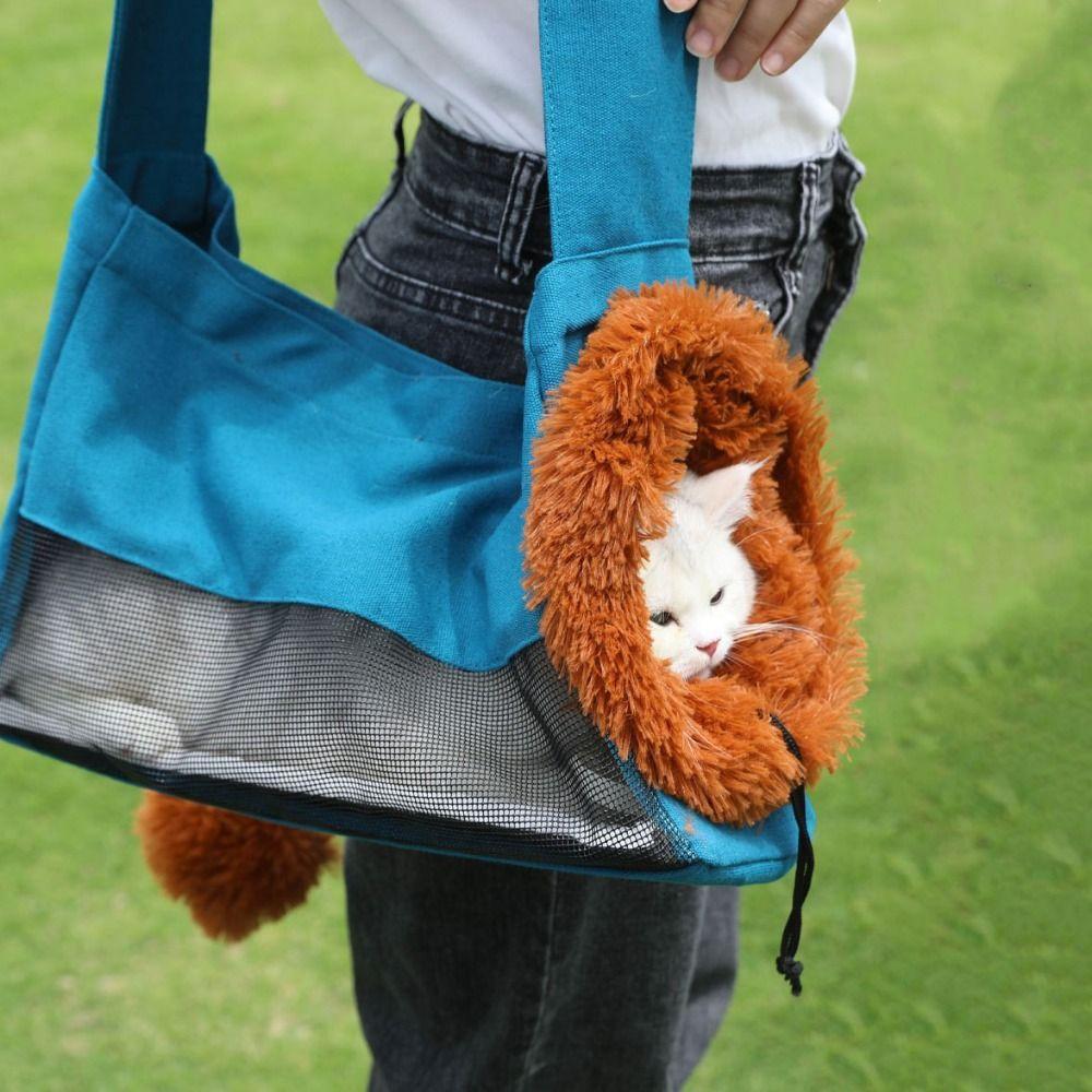 Lion Design Cat Carrier Bags Cartoon Pet Shoulder Carrying Bags  for Cats Rabbits Puppy