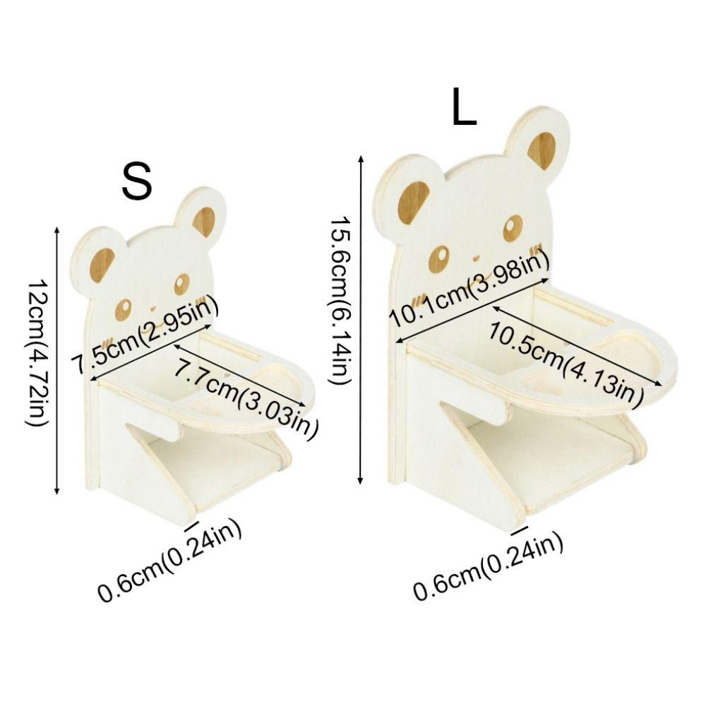 Wooden Hamster Dining Chair Cartoon Hedgehog Chair  for Hamster Rat Guinea Pig