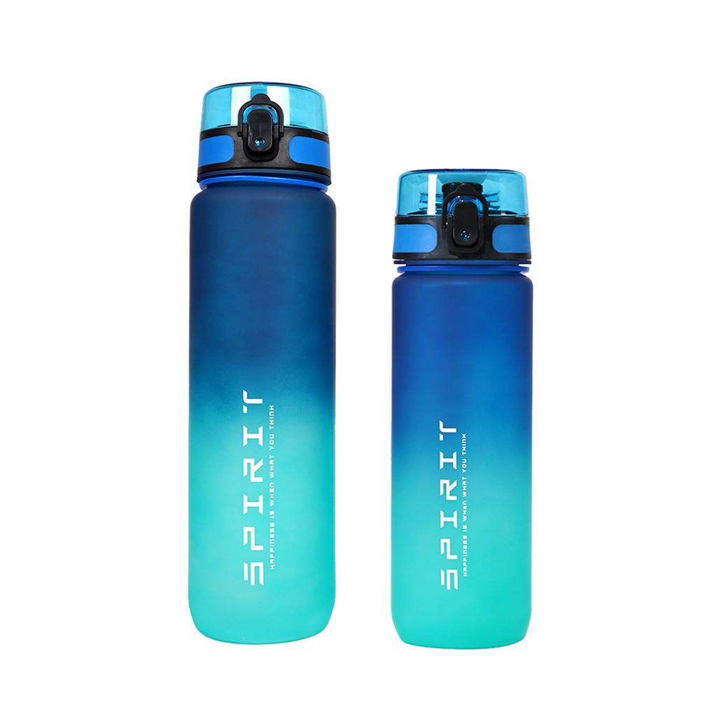 Water bottle gradual change matte large capacity water cup elastic cover straw cup 11OZ portable sports kettle