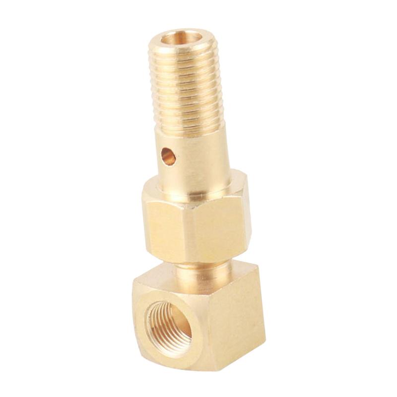 High Quality Banjo Bolt Adapter Fuel Pressure Gauge Thread Converter Copper Auto Part for Del Sol 1993-1997 Replacement