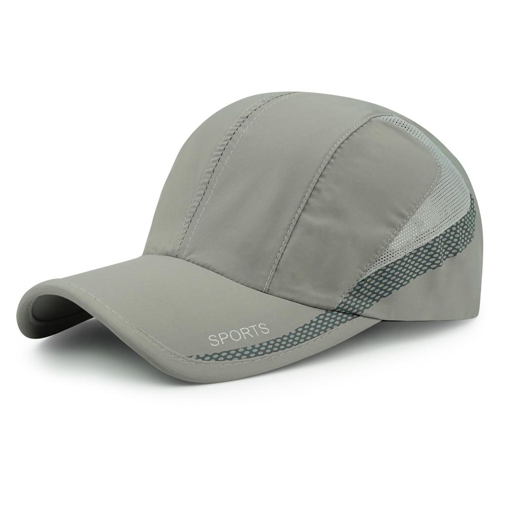 Croogo Mesh Sports Baseball Running Mesh Cap for Men and Sun Breathable Cap, Cap, Cap, Women, Protection, Quick-Drying, Lightweight, (CP02-Light Gray)